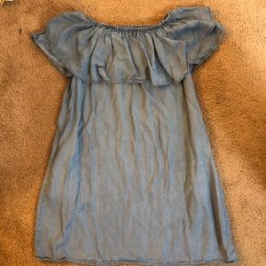 Off The Shoulder Denim Dress